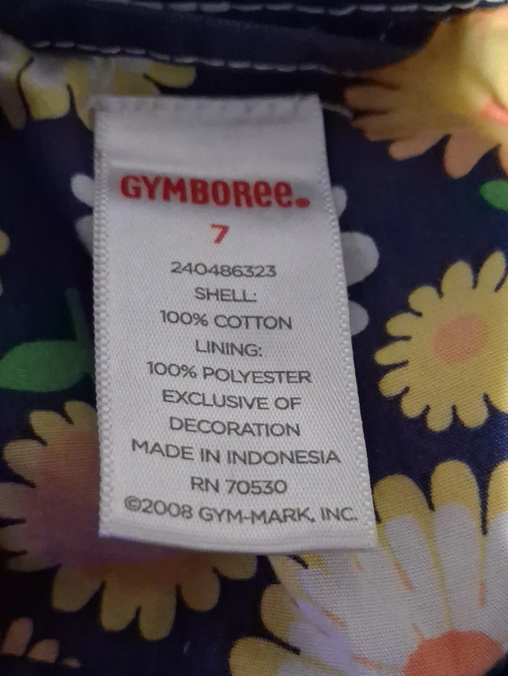 Gymboree Navy Raincoat with Floral Lining